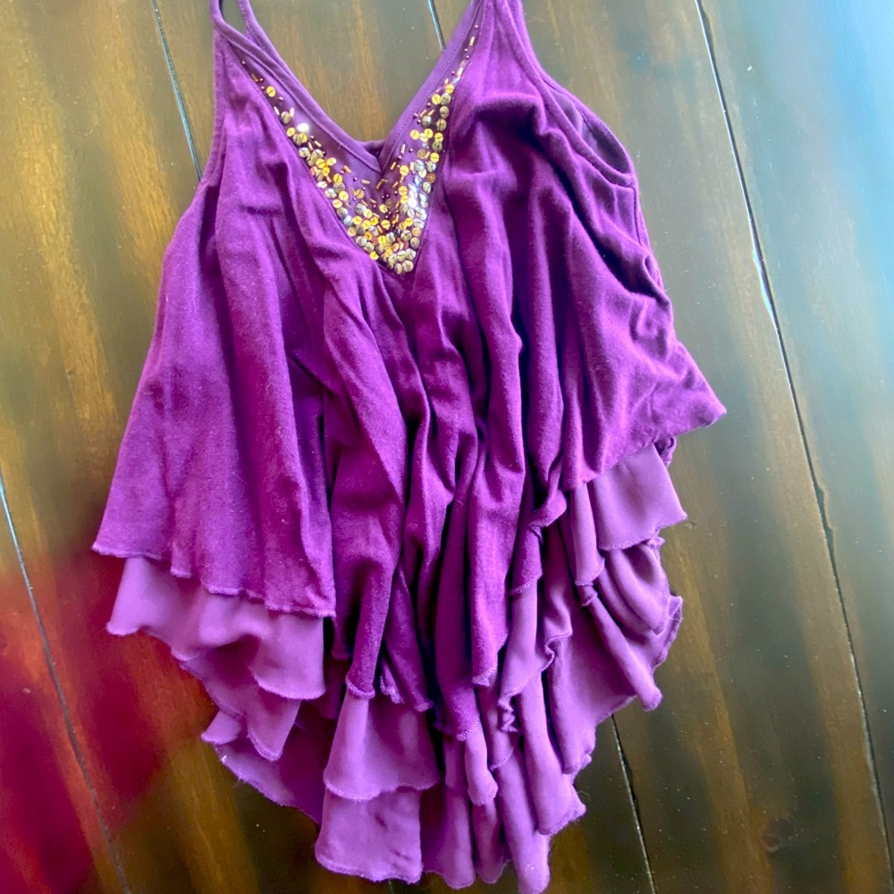 Purple express tank top